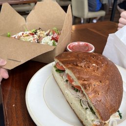 Half Babes sandwich and half Bacon salad Half Babes sandwich and half Bacon salad