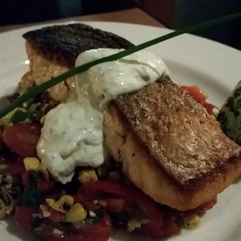 Pera Soho - Salmon with corn salad must get - Mediterranean Near Me - New York, New York