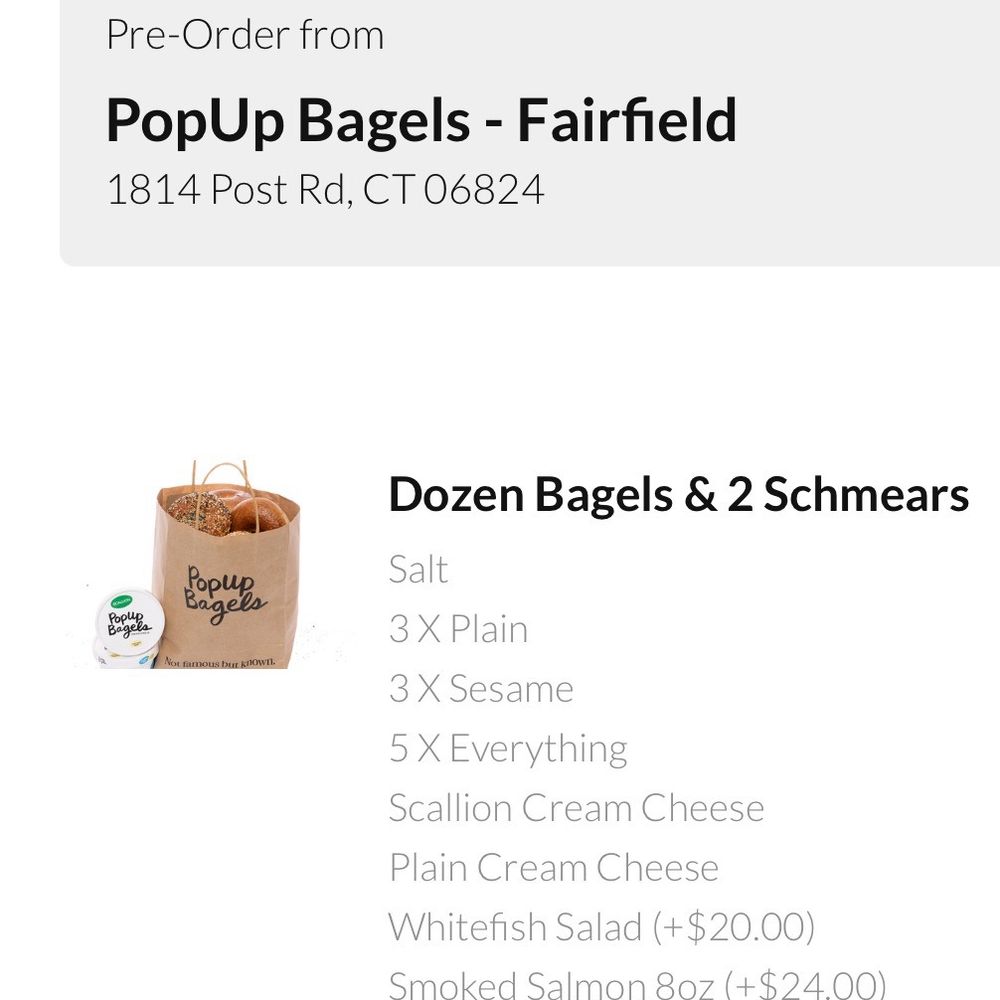 PopUp Bagels - Order - Bagels Near Me - Fairfield, Connecticut