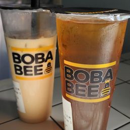Milk tea and green tea