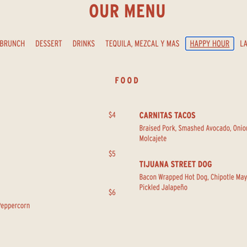 La Chinesca - happy hour food menu - New Mexican Cuisine Near Me - Philadelphia, Pennsylvania