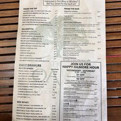 The Oaks - Lake Wildwood - Menu