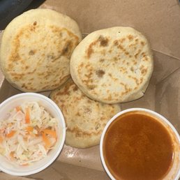 "Supposedly authentic pupusas " "Supposedly authentic pupusas "
