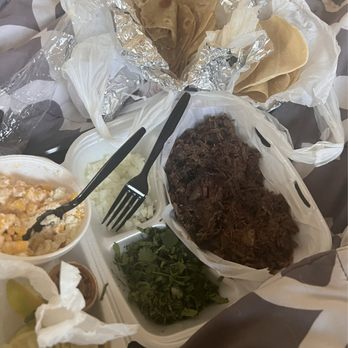 Chycho's - 1lbs barbacoa w/corn tortillas. A side of flour tortillas and elote! - Mexican Near Me - Spring, Texas