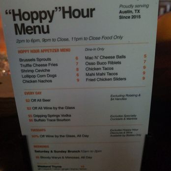 Eureka! - Happy hour prices are up from last visit - American Near Me - Austin, Texas Eureka! - Happy hour prices are up from last visit - American Near Me - Austin, Texas