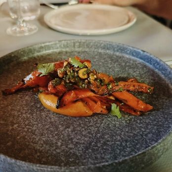 Echelon Kitchen and Bar - Baby Carrots (the candied hazelnuts make the dish so special!) - Bars Near Me - Ann Arbor, Michigan