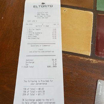 El Torito - Excellent price for everything we got. - Mexican Near Me - Northridge, California