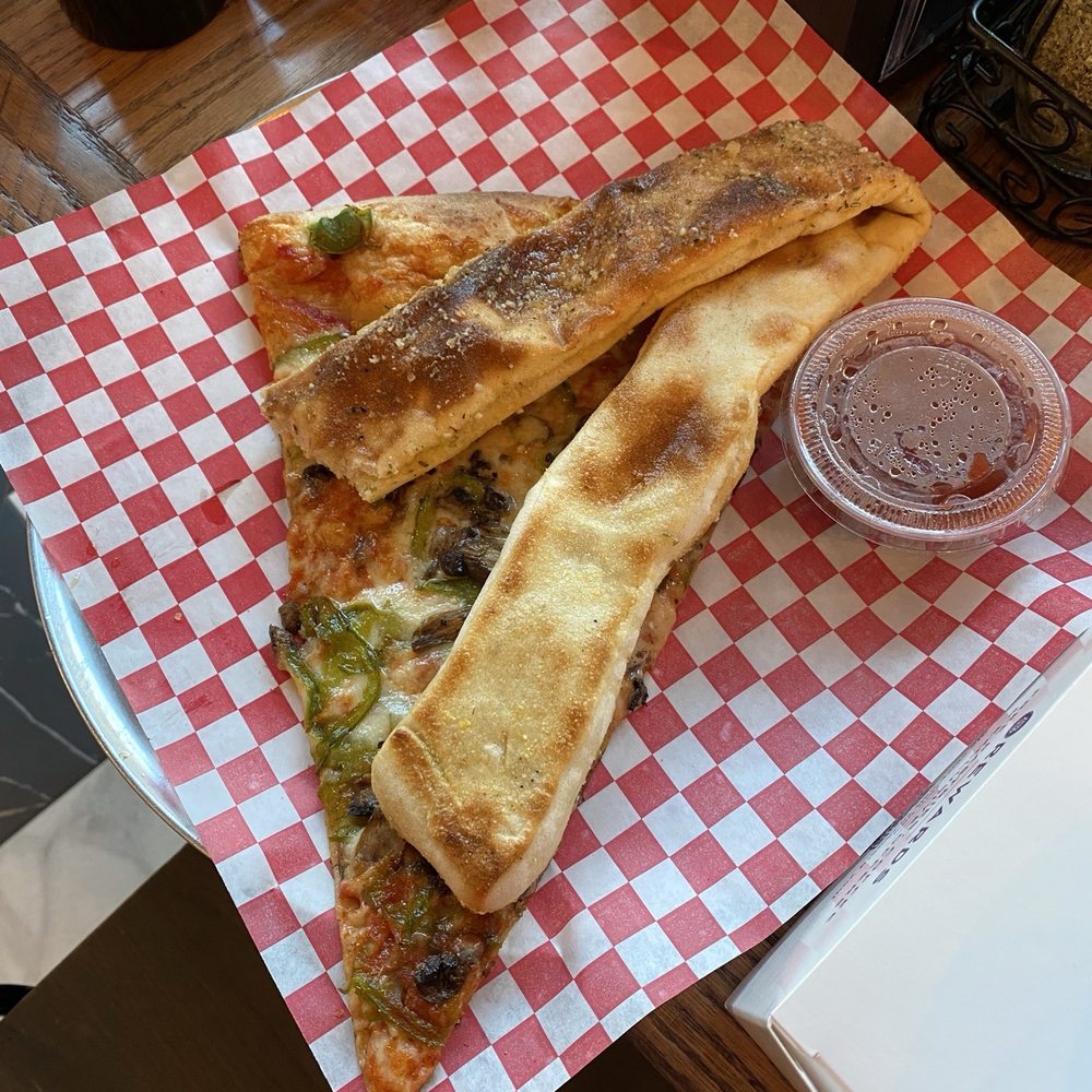 Goodfellas Pizzeria - Gulch - Veggie Pizza Slice & Breadstick - Pizza Near Me - Nashville, Tennessee Goodfellas Pizzeria - Gulch - Veggie Pizza Slice & Breadstick - Pizza Near Me - Nashville, Tennessee