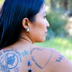 Native Bling - Amazing jewelry, black onyx necklace, and white turquoise earrings. Absolutely gorgeous!!!