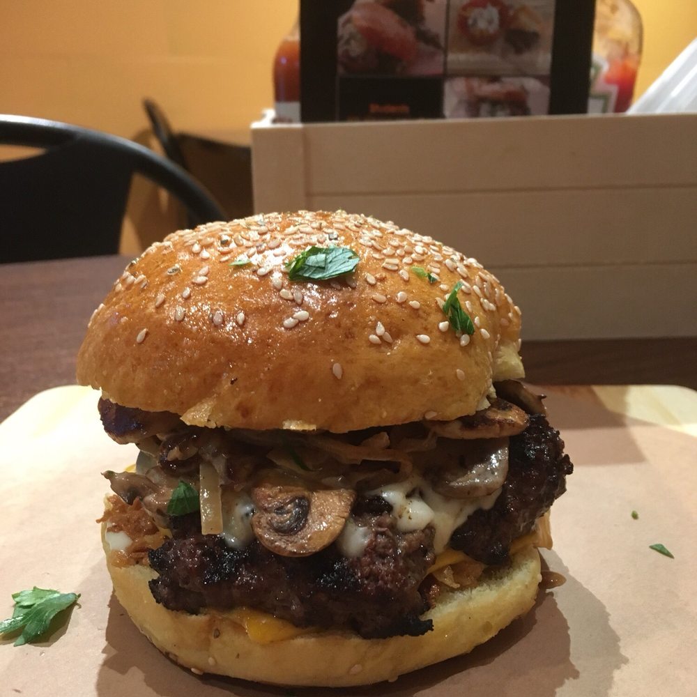 Grill Gate - Gourmet Mushroom Cheeseburger, awesome and juicy! - Canadian (New) Near Me - Toronto, Ontario Grill Gate - Gourmet Mushroom Cheeseburger, awesome and juicy! - Canadian (New) Near Me - Toronto, Ontario