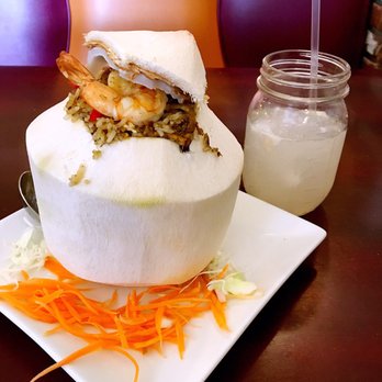 Thai Purple - Young Coconut Baked Rice - Thai Near Me - Alhambra, California Thai Purple - Young Coconut Baked Rice - Thai Near Me - Alhambra, California