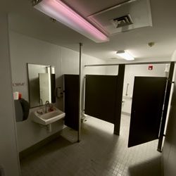 Staples - Dark restroom