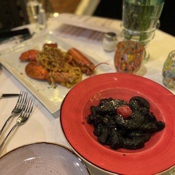 Ai Barbacani - Rigatoni with Cuttlefish / Lobster Pasta - Italian Near Me - Venezia, VE Ai Barbacani - Rigatoni with Cuttlefish / Lobster Pasta - Italian Near Me - Venezia, VE