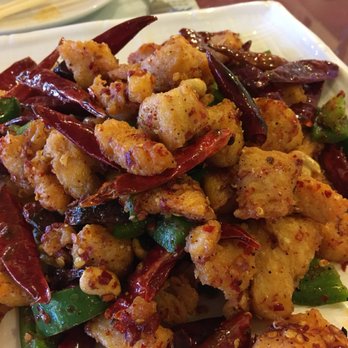 Szechuan Tasty House - Szchewan chicken which was the best dish of the night. No numbing peppercorns and not very spicy though. - Szechuan Near Me - Denver, Colorado