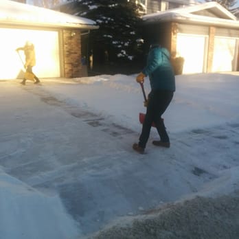 MowSnowPros - The MowSnowPro's finishing up another driveway snow removal. - Landscaping Near Me MowSnowPros - The MowSnowPro's finishing up another driveway snow removal. - Landscaping Near Me