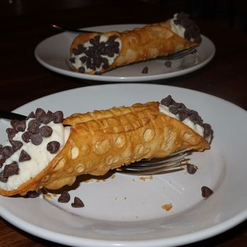 Jimano's Pizzeria - We had to end on a sweet note so for dessert, we had the Cannolis. The crispy shells were filled with creamy ricotta and chocolate chips. - Pizza Near Me - Englewood, Colorado