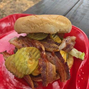 Chef's Oldtime BBQ - Double bacon cheese burger - Barbeque Near Me - Round Rock, Texas Chef's Oldtime BBQ - Double bacon cheese burger - Barbeque Near Me - Round Rock, Texas