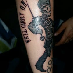 New Vision Tattooing - A different angle of my Black Parade tattoo so you can sre the lettering