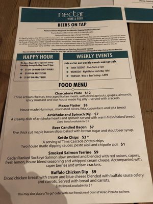 Menu photo 6 Nectar Wine And Beer Spokane, WA