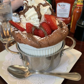Lady C’s - Strawberry Nutella Soufflé! Super fluffy but takes 30 minutes. - Breakfast & Brunch Near Me - Tarzana, California Lady C’s - Strawberry Nutella Soufflé! Super fluffy but takes 30 minutes. - Breakfast & Brunch Near Me - Tarzana, California