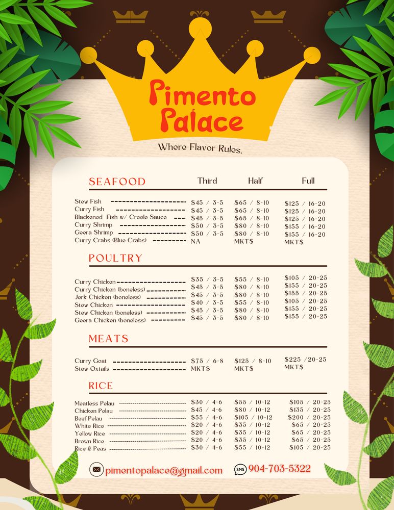 PIMENTO PALACE CATERING SERVICES Updated July 2024 15 Photos