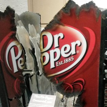 Dr Pepper Museum - The vending machine destroyed by Chris Hemsworth (Thor) in one of their recent commercials. - Museums Near Me - Waco, Texas