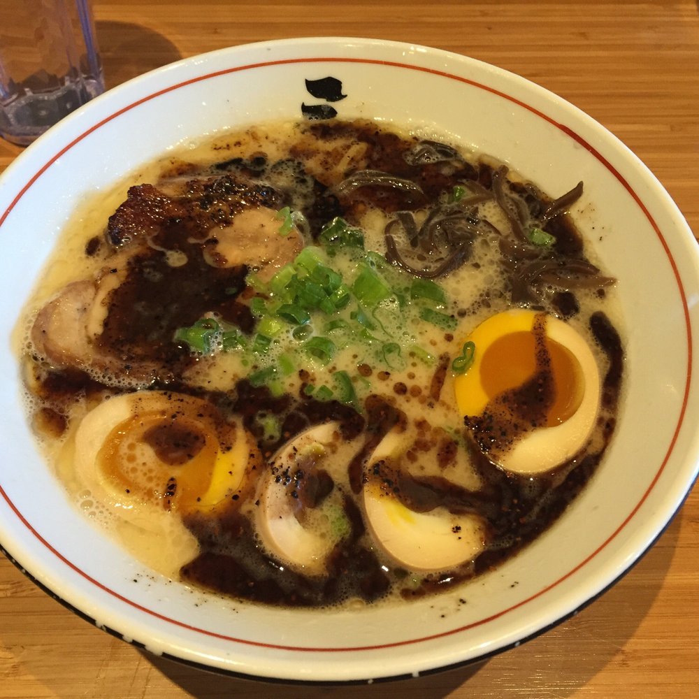 Sansotei Ramen - Tonkatsu black garlic with extra egg... - Japanese Near Me - Markham, Ontario Sansotei Ramen - Tonkatsu black garlic with extra egg... - Japanese Near Me - Markham, Ontario