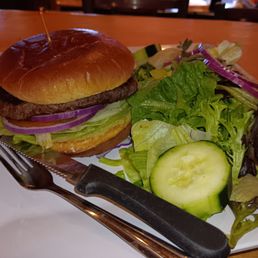 My burger was large, and cooked perfectly. The salad was very good too! My burger was large, and cooked perfectly. The salad was very good too!
