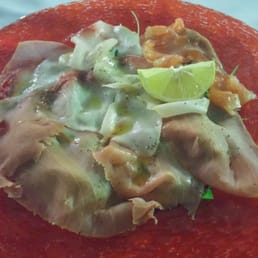 Tuna, salmon, swordfish carpaccio. Surprisingly, the swordfish gravlax was the star!