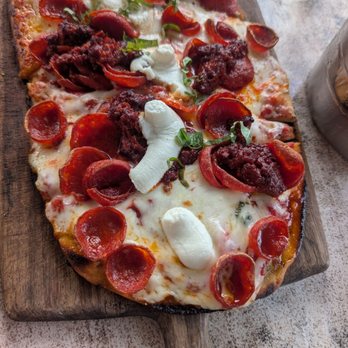 Tavern & Table - House Made Sausage Flatbread - New American Near Me - Mt. Pleasant, South Carolina