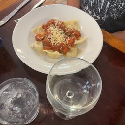 Bison and goat cheese ravioli