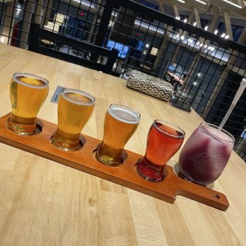 Lark Brewing - Flight of beer and sangria and frose' swirl slushie - Breweries Near Me - Aldie, Virginia Lark Brewing - Flight of beer and sangria and frose' swirl slushie - Breweries Near Me - Aldie, Virginia