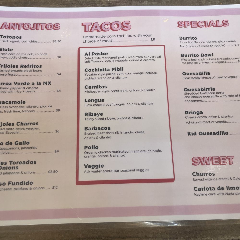Acapulco Taquería Mexicana - Menu - Mexican Near Me - San Juan, Puerto Rico