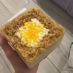 Salted egg sponge cake