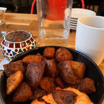 Cafe Ba-Ba-Reeba! - Patatas Bravas with Tomato Alioli - Spanish Near Me - Chicago, Illinois Cafe Ba-Ba-Reeba! - Patatas Bravas with Tomato Alioli - Spanish Near Me - Chicago, Illinois