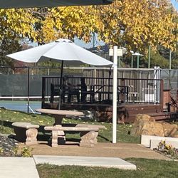 Auburn Racquet & Fitness Club - A beautiful Gazebo at the gym. This place is a resort.