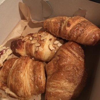 Sugar Bee's Bakery - Almond croissant, ham and cheese croissant, balsamic caramelized onion with fig and goat cheese croissant, and chocolate croissant. - Bakeries Near Me - Las Vegas, Nevada Sugar Bee's Bakery - Almond croissant, ham and cheese croissant, balsamic caramelized onion with fig and goat cheese croissant, and chocolate croissant. - Bakeries Near Me - Las Vegas, Nevada