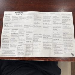 Southern Belle's - Breakfast Menu