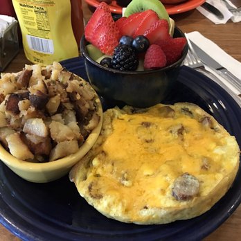 Eight AM - Hash Browns (Potatoes) with an Egg Frittata and the freshest fruit the world has to offer! - New American Near Me - San Francisco, California Eight AM - Hash Browns (Potatoes) with an Egg Frittata and the freshest fruit the world has to offer! - New American Near Me - San Francisco, California