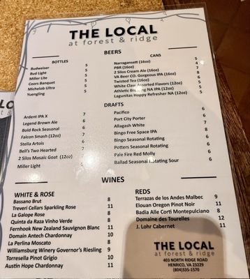 Menu photo 4 The Local at Forest & Ridge Henrico, VA Menu photo 4 The Local at Forest & Ridge Henrico, VA