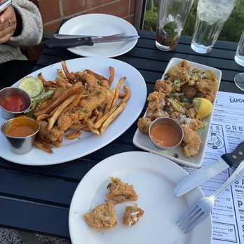 Lucky Monk - Chicken Fingers & Calamari both very good! - American Near Me - Barrington, Illinois