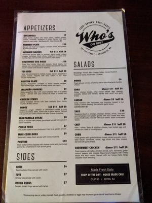 Menu photo 3 Who's on First Snohomish, WA Menu photo 3 Who's on First Snohomish, WA