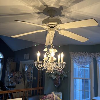 Licon Lighting & Supply - My fandelier. Maurice wired it so that I could attach the chandelier to my current fan. So in love with it. - Lighting Fixtures & Equipment Near Me - Port Murray, New Jersey Licon Lighting & Supply - My fandelier. Maurice wired it so that I could attach the chandelier to my current fan. So in love with it. - Lighting Fixtures & Equipment Near Me - Port Murray, New Jersey