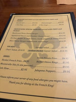 Menu photo 5 French King Restaurant and Motel Erving, MA