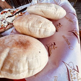 Zait & Zaatar - Bread that comes with the plate - Lebanese Near Me - Aliso Viejo, California