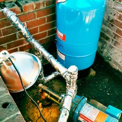 Dellinger Plumbing - Ripped out all the old fiberglass insulation and junk that was stored in this well house, removed the old tank and pipes, ins...