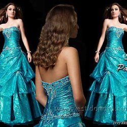 Vestido Novo - vestido de debutante, azul tiffany, novo e importado - CASA DO VESTIDO NOVO, (11) 2274-9604