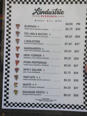 Menu photo 2 L’industrie Pizzeria New York, NY Menu photo 2 L’industrie Pizzeria New York, NY