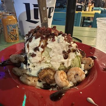 Palms Fish Camp Restaurant - Wedge Salad with Blackened Shrimp - Seafood Near Me - Jacksonville, Florida Palms Fish Camp Restaurant - Wedge Salad with Blackened Shrimp - Seafood Near Me - Jacksonville, Florida