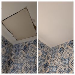 DDS Home Services - Bathtub above ! Water leaque #drywall fixing